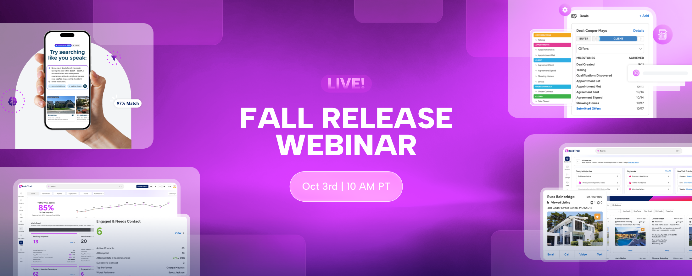 Purple 2025 Fall release Webinar hero graphic