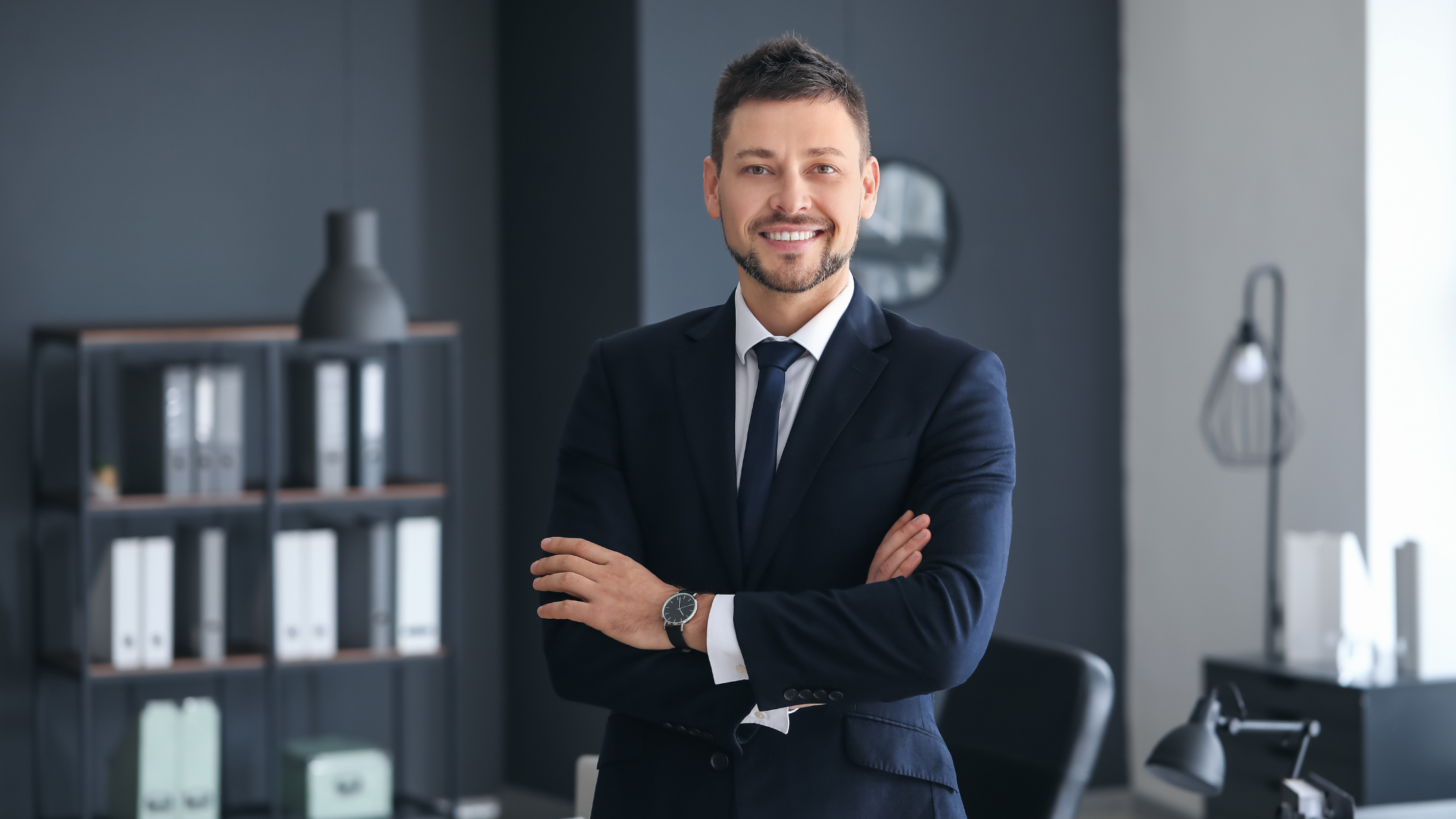 Smiling professional