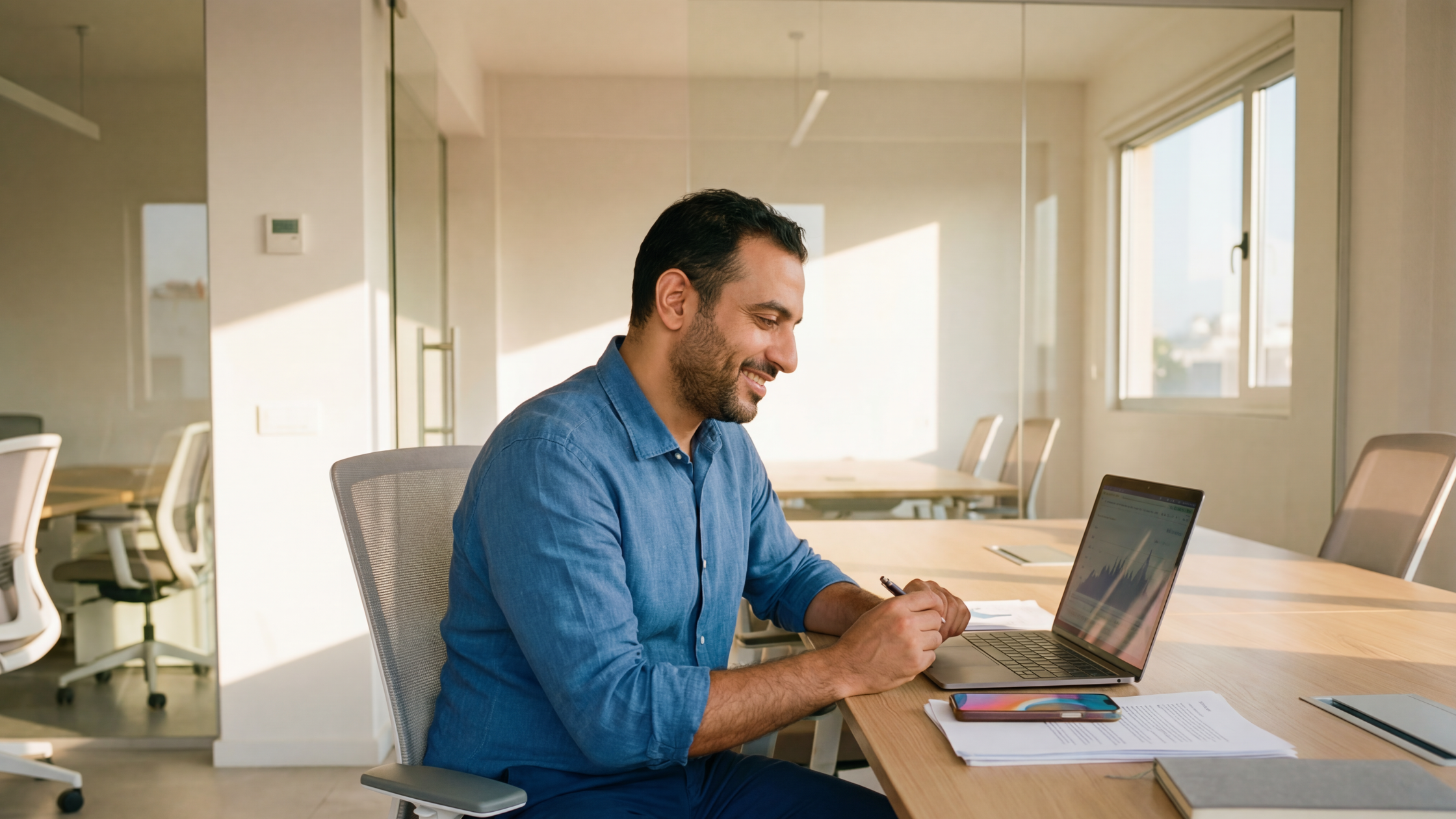 Smiling professional