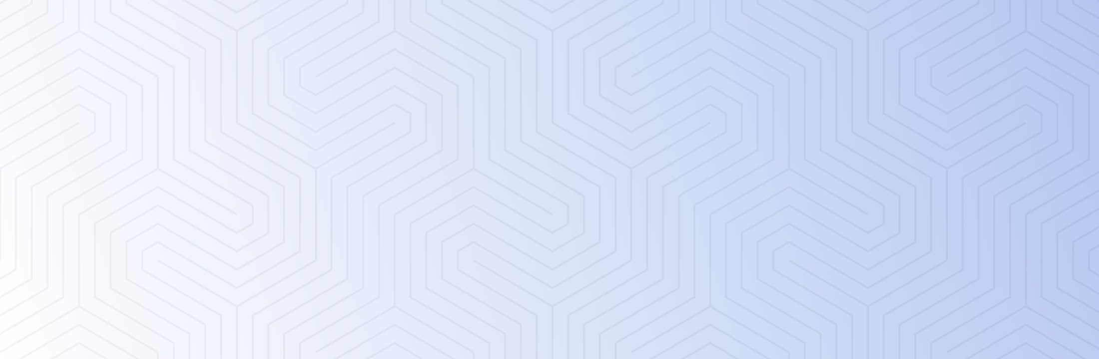 Abstract geometric pattern with interlocking hexagonal shapes in light blue and white gradient background